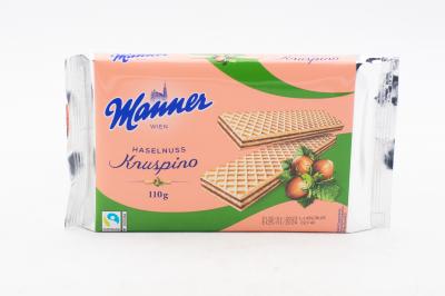 Вафли Manner Knuspino с ореховым кремом 110 гр