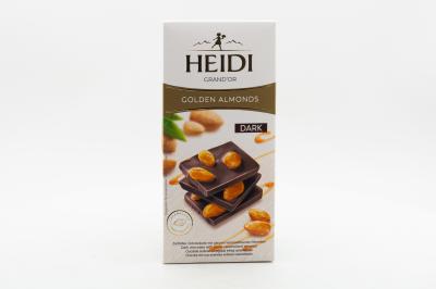 Шоколад HEIDI Chocolat S.A. GRAND'OR DARK & ALMONDS (Темный с миндалем) 100гр