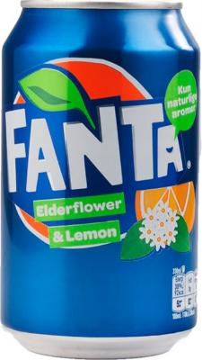 Напиток безалкогольный газированный Fanta Бузина и Лимон 330 мл ж/б