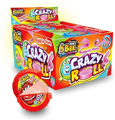 Жевательная резинка Bubble Gum Crazy Roll Johny Bee 18 грамм